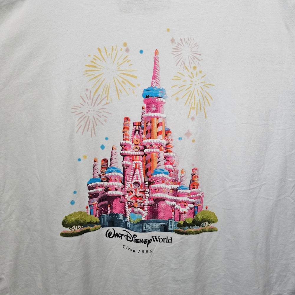 NWT Disney 25th birthday cake Castle t shirt